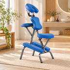 Chaise de massage pliante bleue