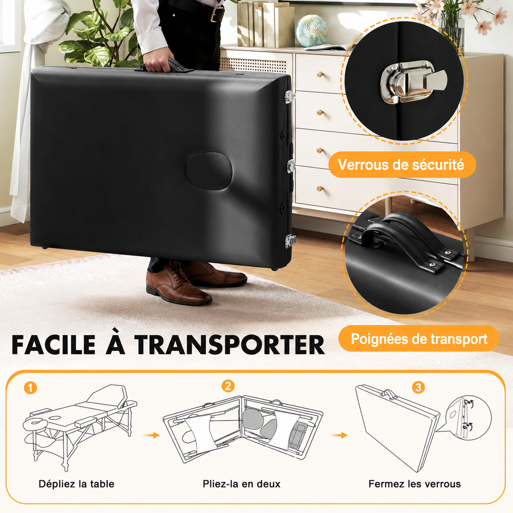 Table de Massage Pliante Professionnelle ELORA | Somelys