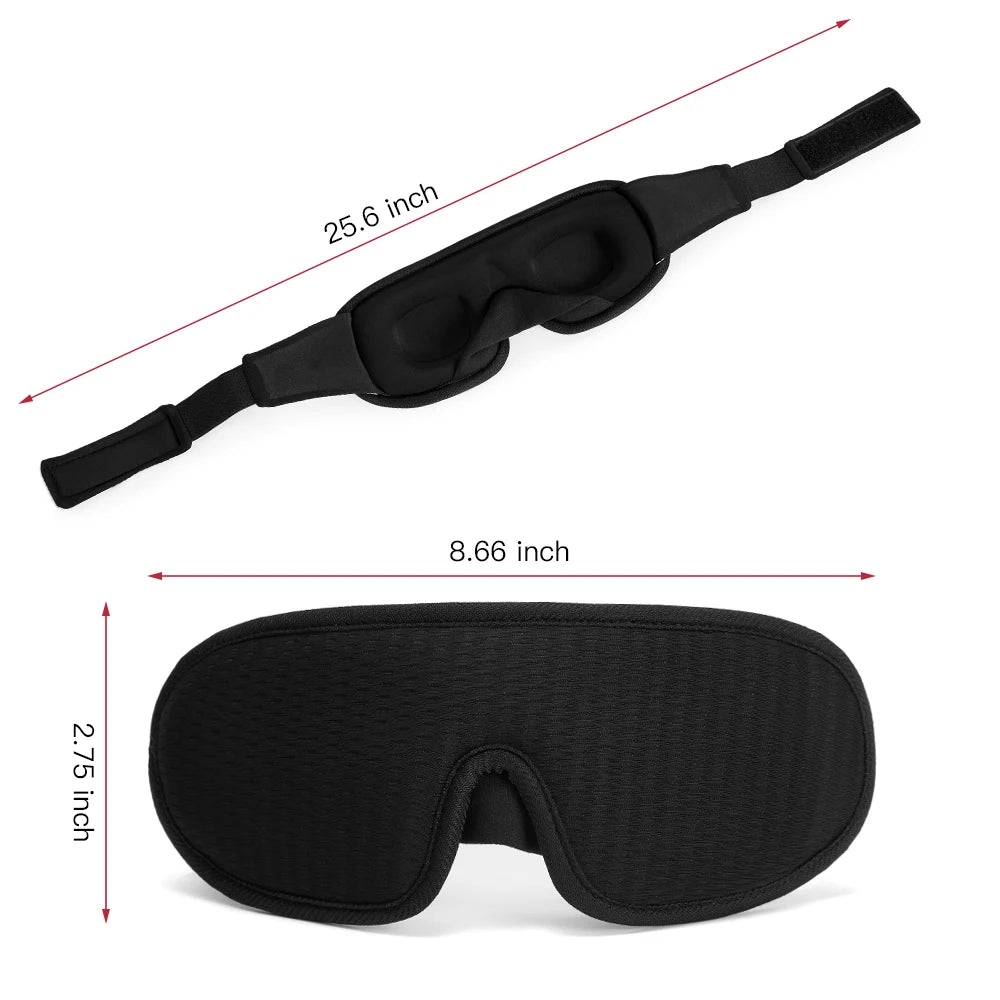 Dimensions du masque de sommeil 3D