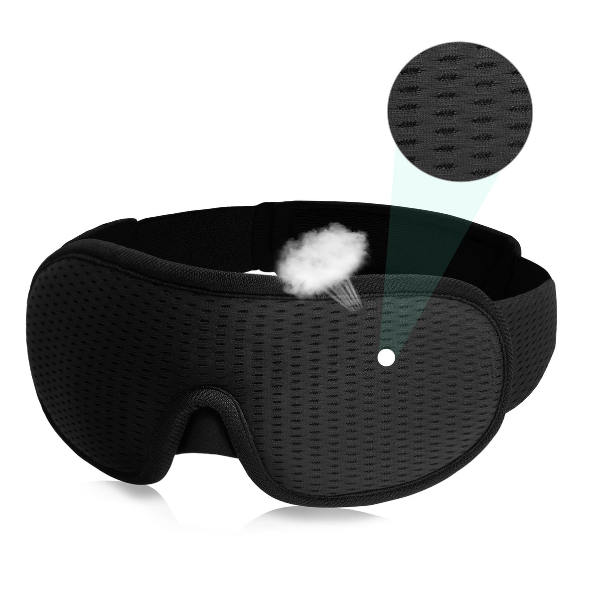 Masque de sommeil 3D occultant noir