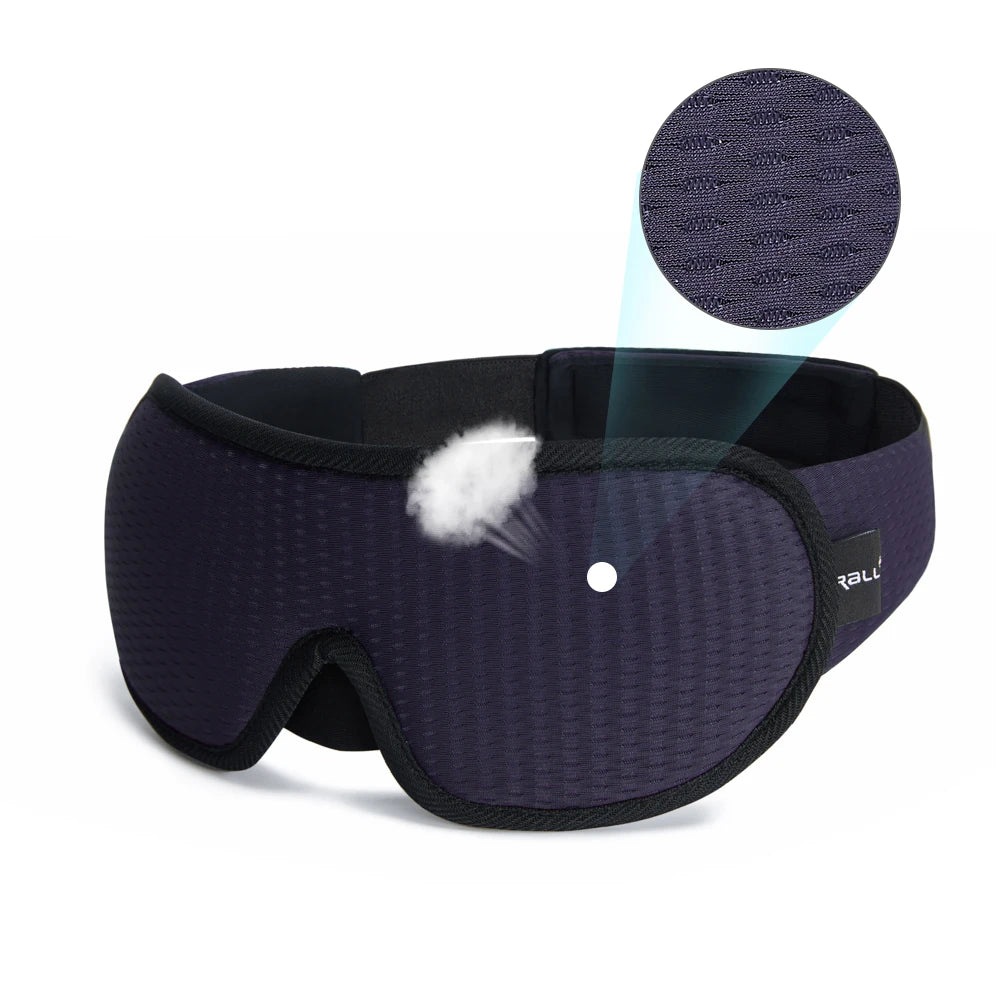 Masque de sommeil 3D occultant bleu marine