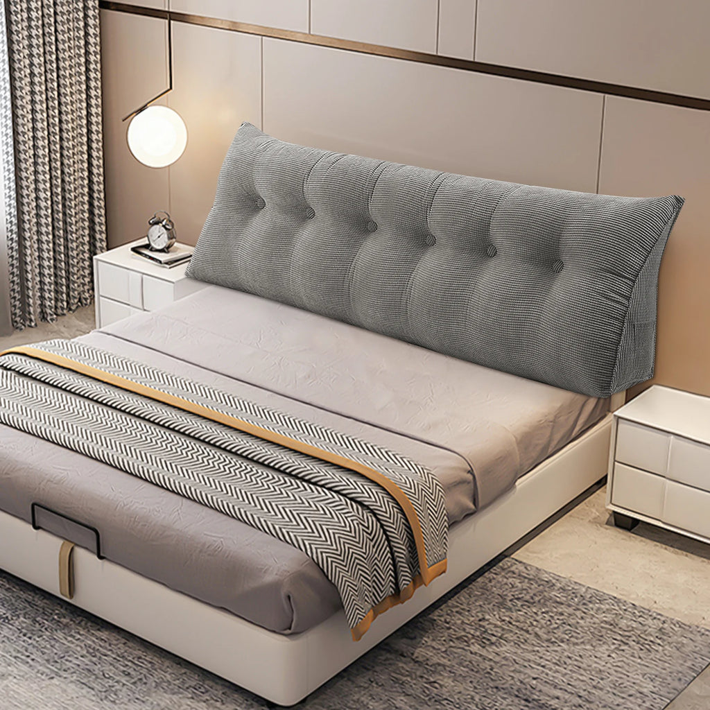Coussin de tête de lit CozyBack gris, chambre