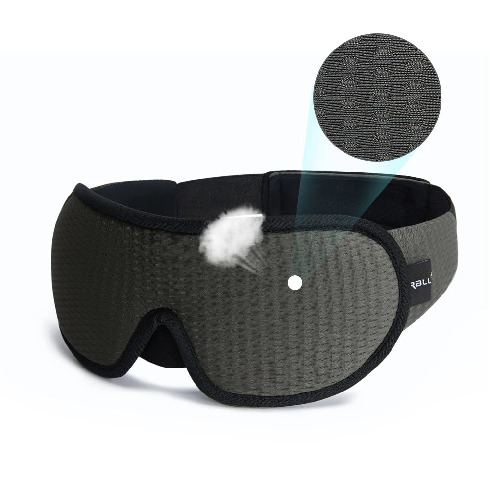 Masque de sommeil 3D occultant gris