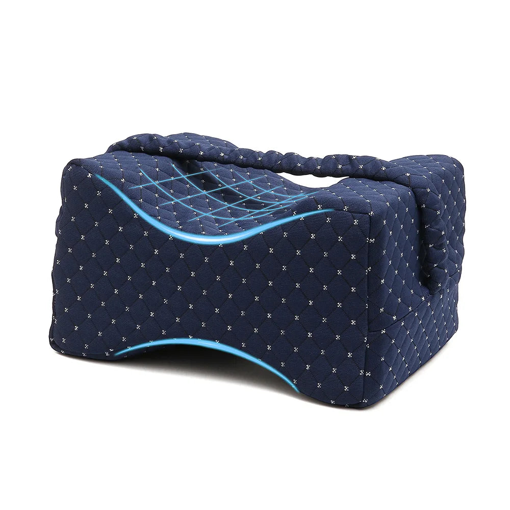 Coussin genoux à mémoire de forme bleu marine