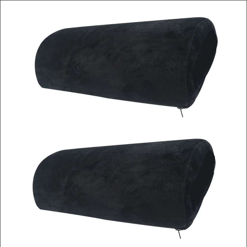 Lot de 2 coussins demi-lune noirs