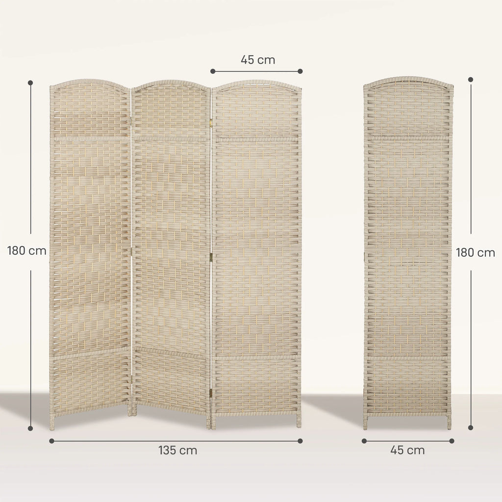 Dimensions du paravent : 135 × 180 cm, panneau de 45 cm