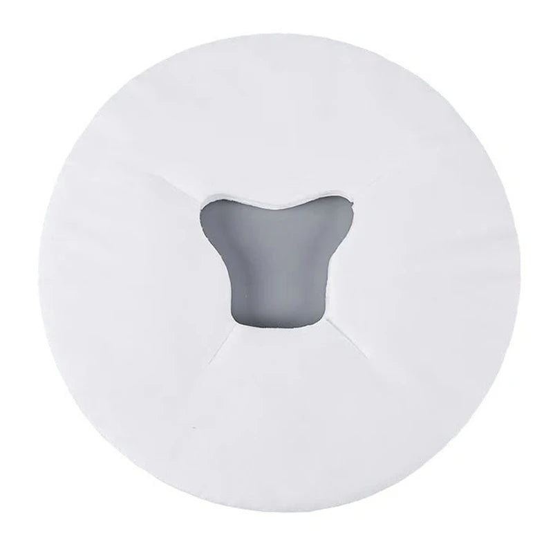 Protection jetable ronde pour têtière, blanche