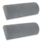 Lot de 2 coussins demi-lune gris