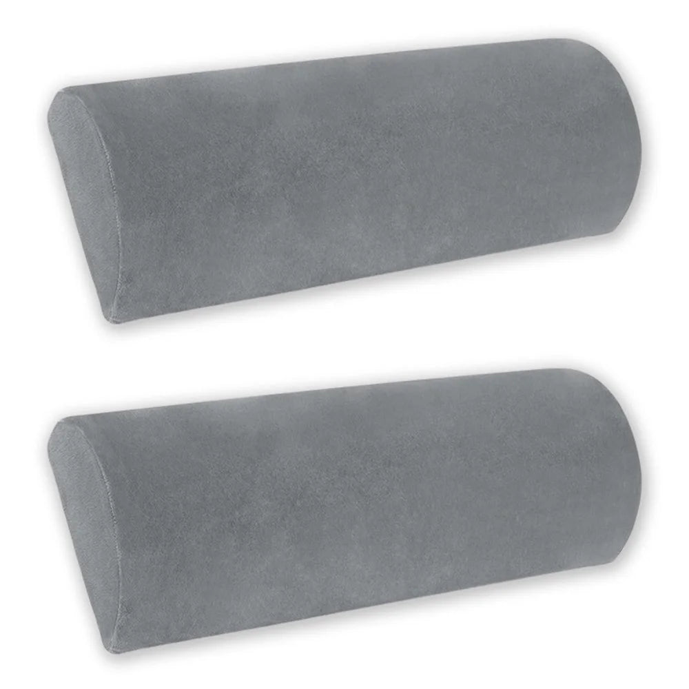Lot de 2 coussins demi-lune gris