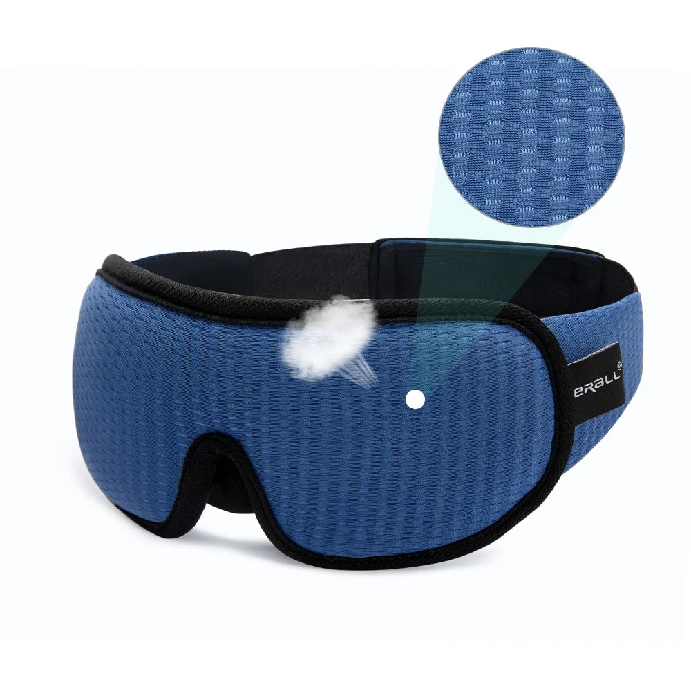 Masque de sommeil 3D occultant bleu