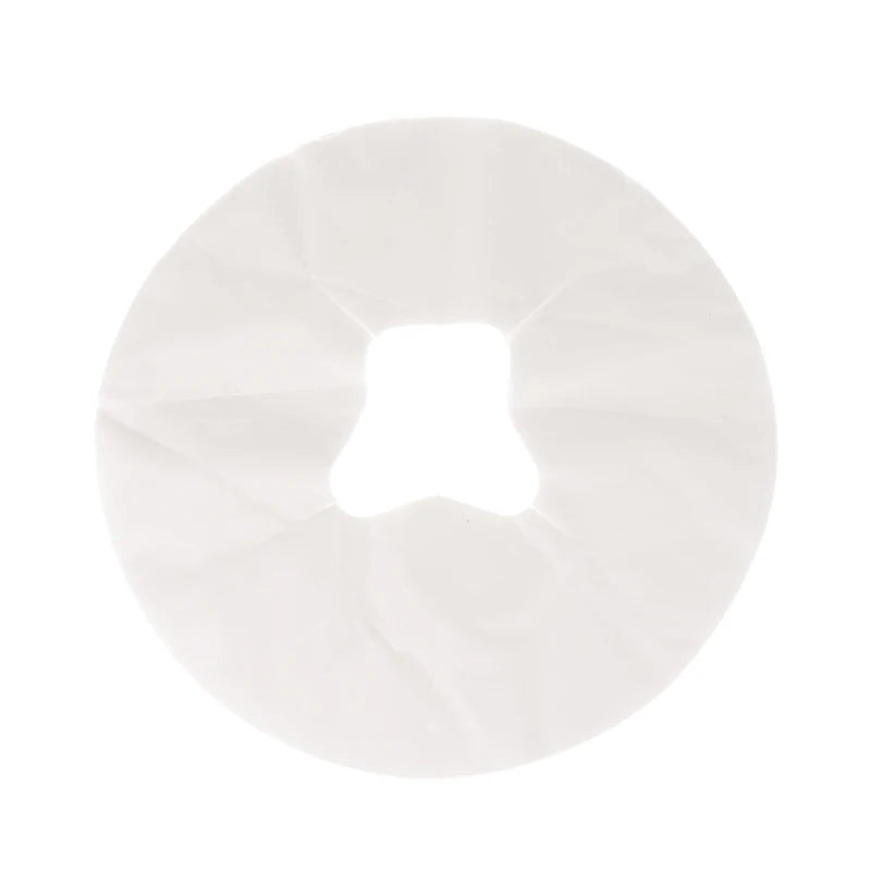 Protection jetable pour têtière blanche, ouverture pour le visage
