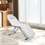 Table de soins pliante VELA blanche, dossier relevé