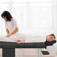 Folding Massage Table with Armrests and Headrest, Portable Massage Table Height-Adjustable 62-83 cm, Lightweight Aluminium Frame, 230 kg Load Capacity, Mobile Salon Bed for Therapy, Spa, Massage and Home Beauty