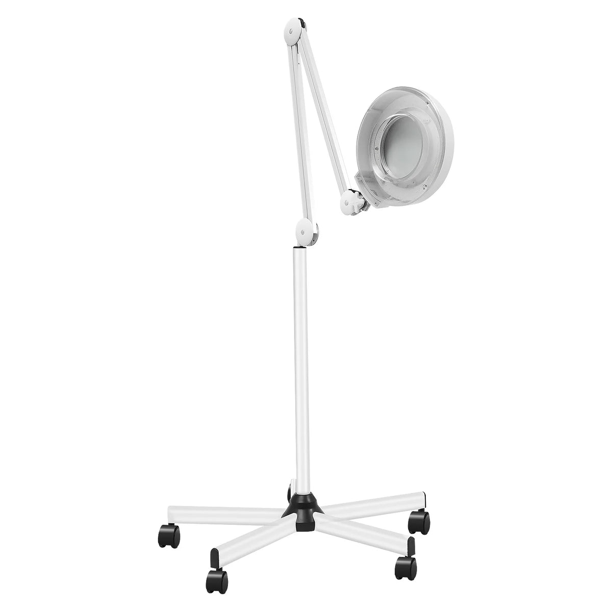 Lampe loupe LED sur pied à 5 roulettes