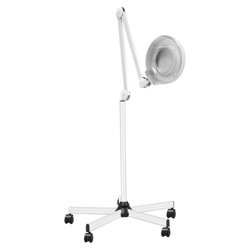 Lampe loupe LED sur pied à 5 roulettes
