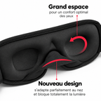 Masque de sommeil 3D : coques autour des yeux