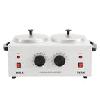 Chauffe-cire double blanc avec 2 pots de 400 ml et thermostats
