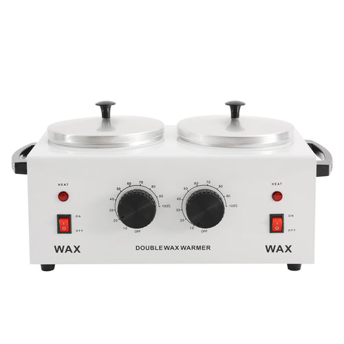 Chauffe-cire double blanc avec 2 pots de 400 ml et thermostats