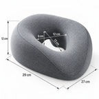 Dimensions du coussin facial : 29 × 27 × 12 cm, ouverture 12 × 6 cm