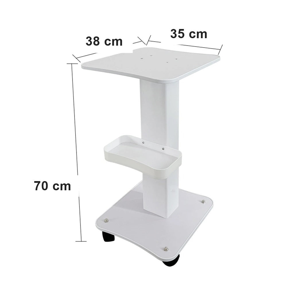 Dimensions de la desserte : plateau 38 × 35 cm, hauteur 70 cm