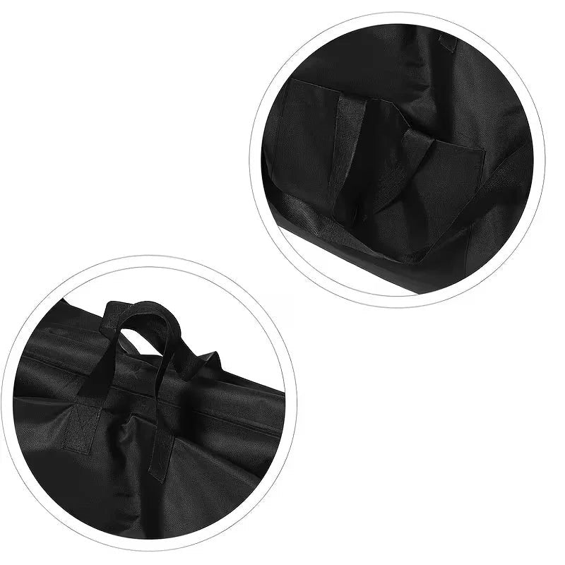 Détails des poignées et du tissu du sac de transport